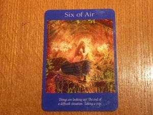 Six of Air Tarot Card - Things are looking up!