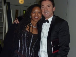 Marilyn Devonish backstage with Strictly Come Dancing Judge Bruno Tonioli
