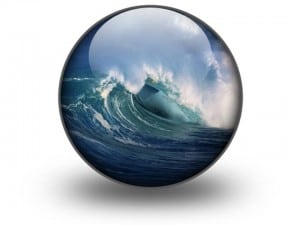 Crashing waves in a crystal ball