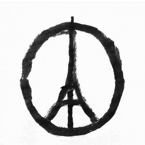 Paris and the symbol of Peace.