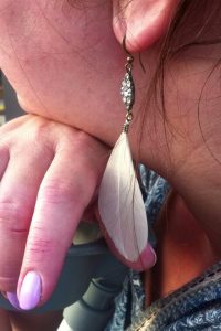 Synchronicity - The White Feather Earrings 