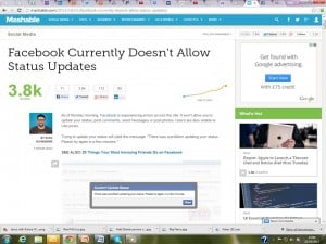 Facebook down Mashable 21 Oct 2013