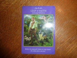 0 - Leap of Faith card from the Archangel Power Tarot Deck