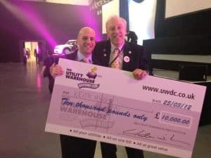 Keith set his intention on winning the £10,00 cheque!